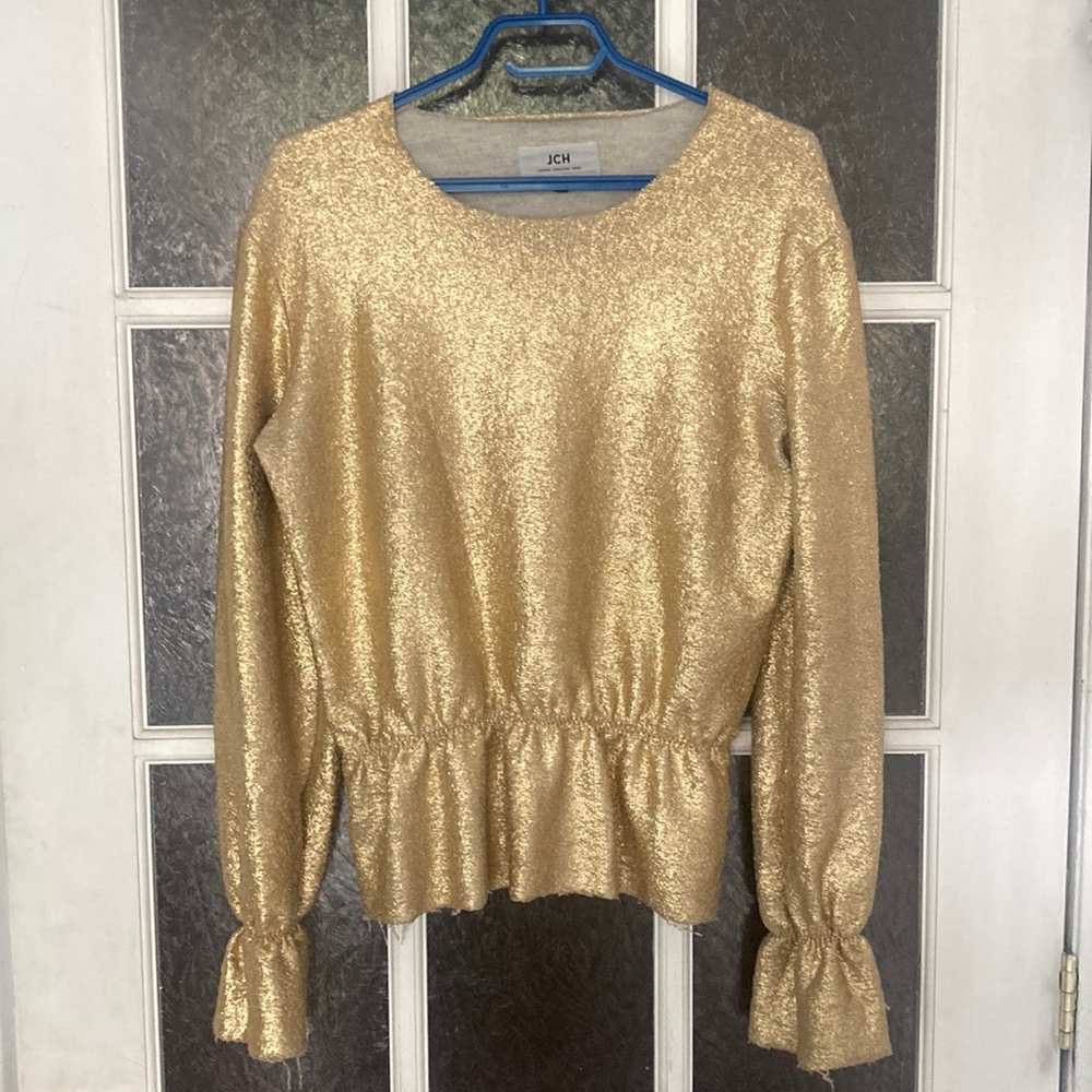 JUERGEN CHRISTIAN HOERL gold top size medium